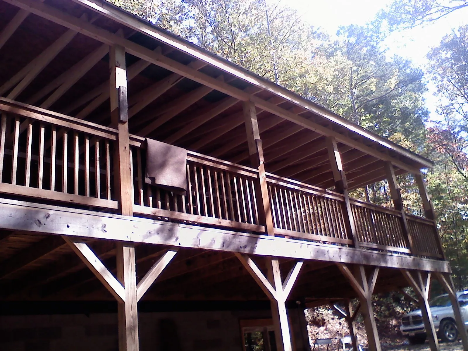 Timber framing under a new elevated porch and deck — Roof Leak Repair in Fraser by Roofing Brothers